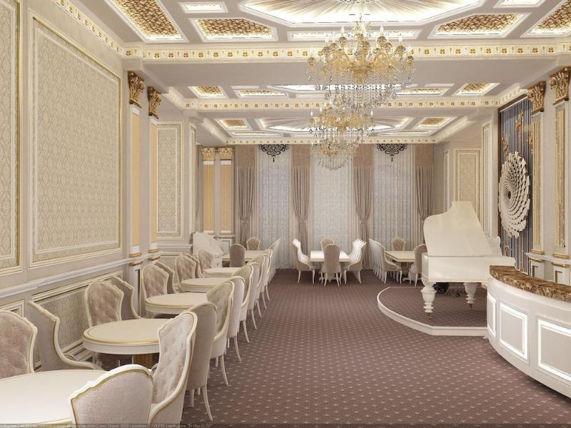 Premier Palace Baky Esterno foto 3D interior rendering of a restaurant
